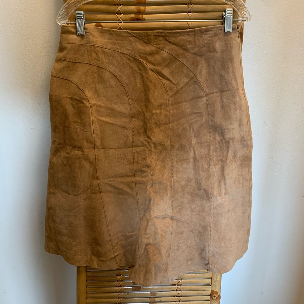 Suede skirt
